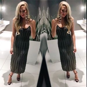 H&M striped & sleek midi